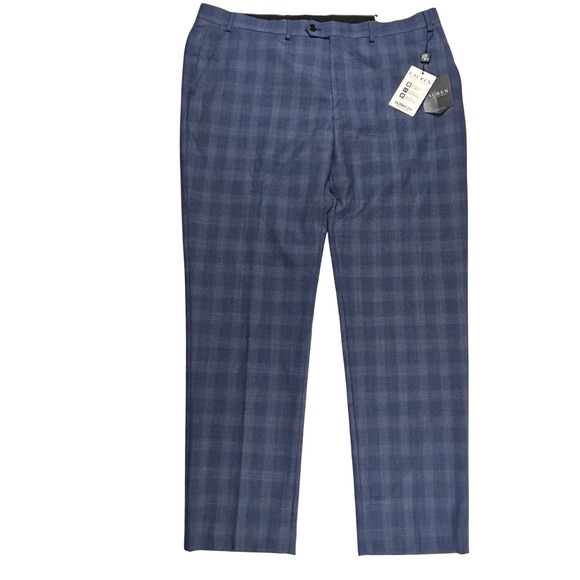 Lauren Ralph Lauren Other - Lauren Ralph Lauren Mens Blue Plaid Edgewood UltraFlex Suit Pants 42W x‎ 32L NEW